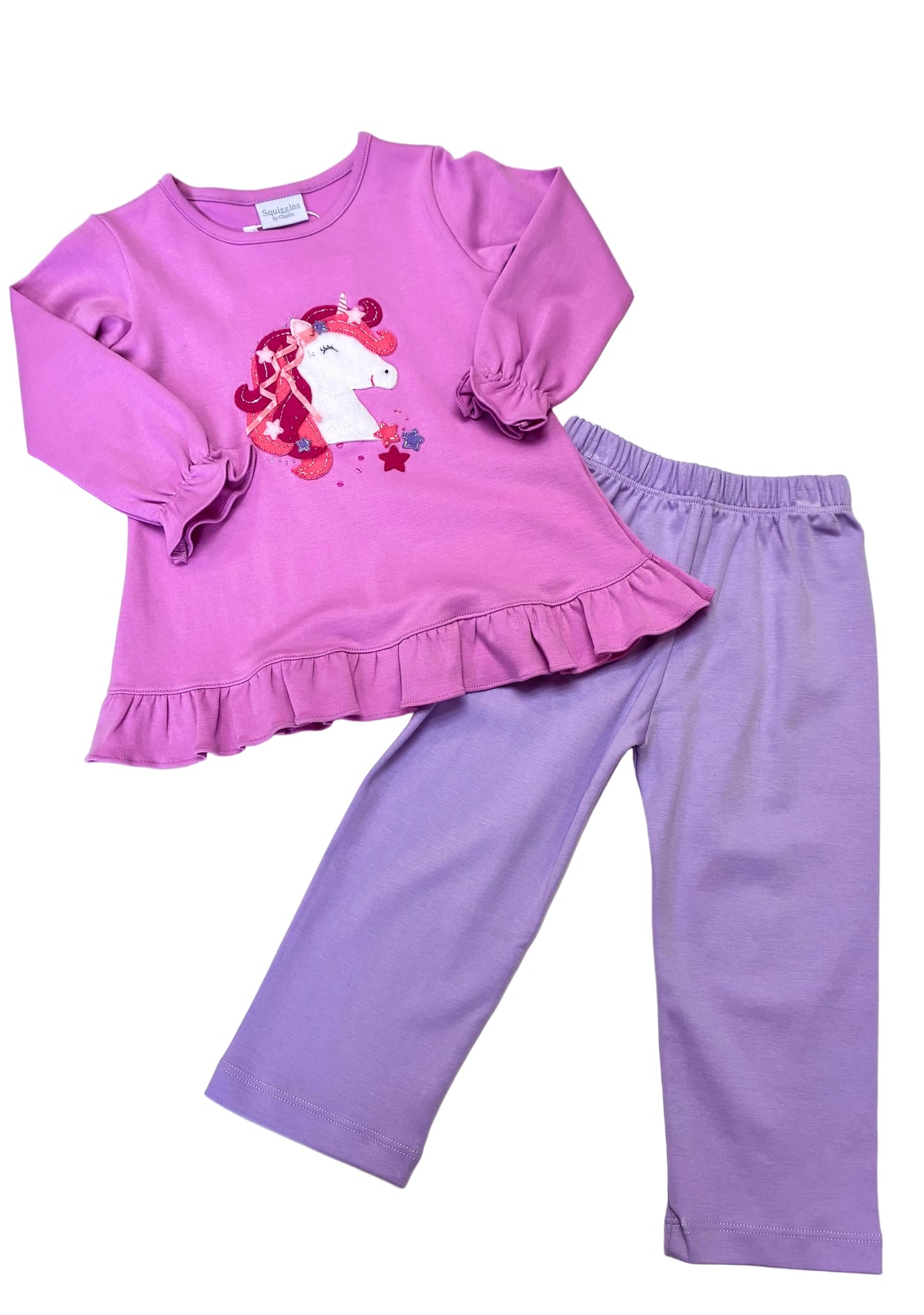 Dolly Long Sleeve Unicorn Pant Set