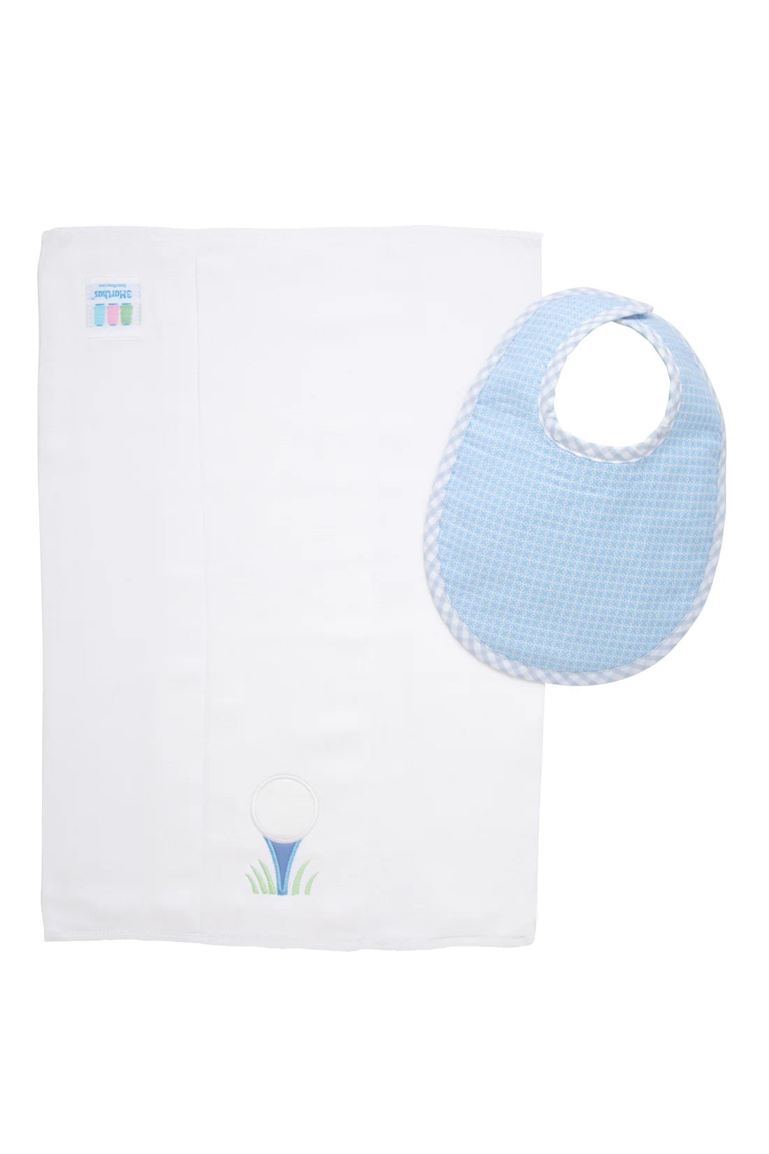 Golf Basic Bib & Burp Set