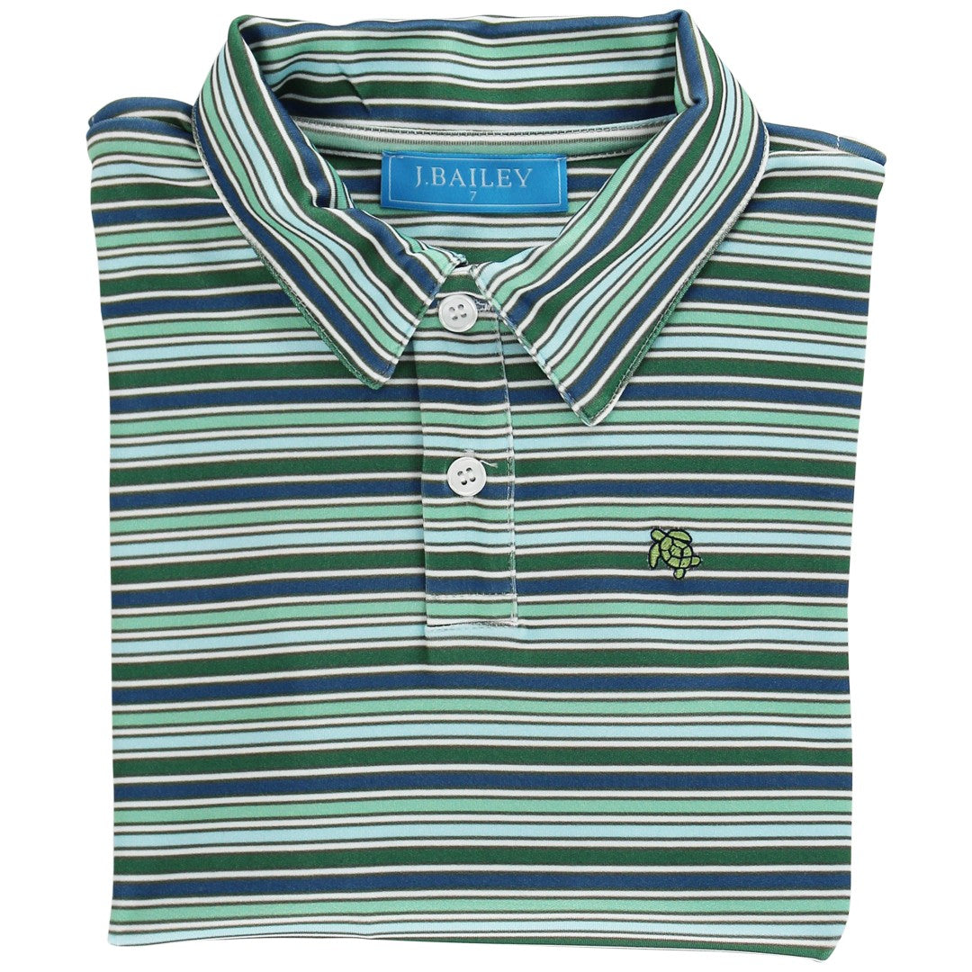 Made for action, the Forest Green Performance Polo keeps kids cool and stylish with its breathable, moisture-wicking fabric. Great for school, sports, or weekend wear.