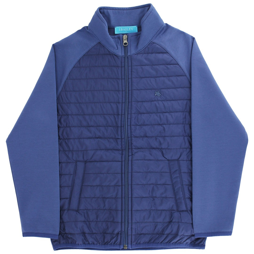Cozy warmth and timeless style are combined in this Na y Quilted Bomber Jacket. With its ribbed cuffs and complete front zip it&