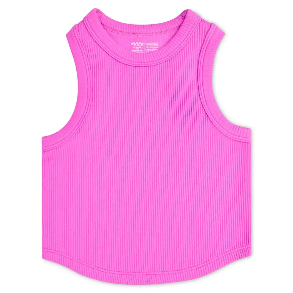 Pretty Pink Cropped Racerback Tank
