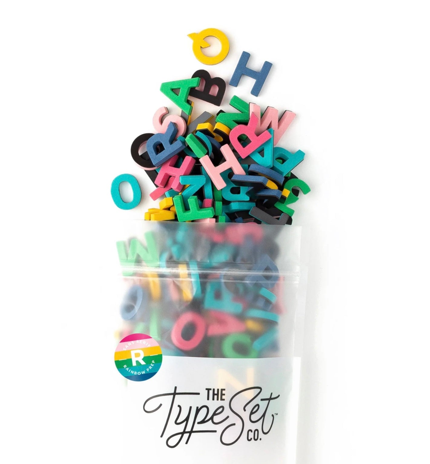 1" 200 pc Rainbow Prep Magnetic Letters & Numbers