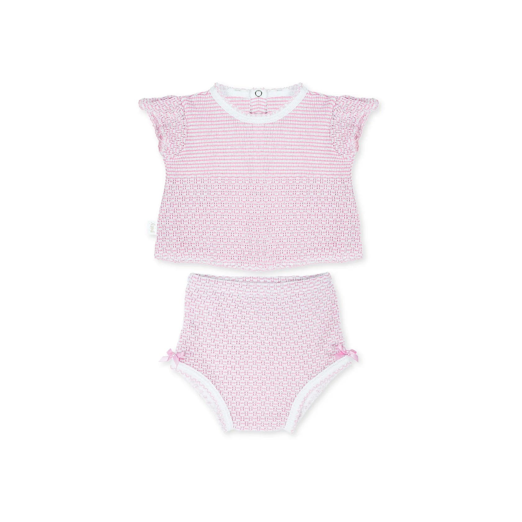 Pink 2 piece Flutter Diaper Set