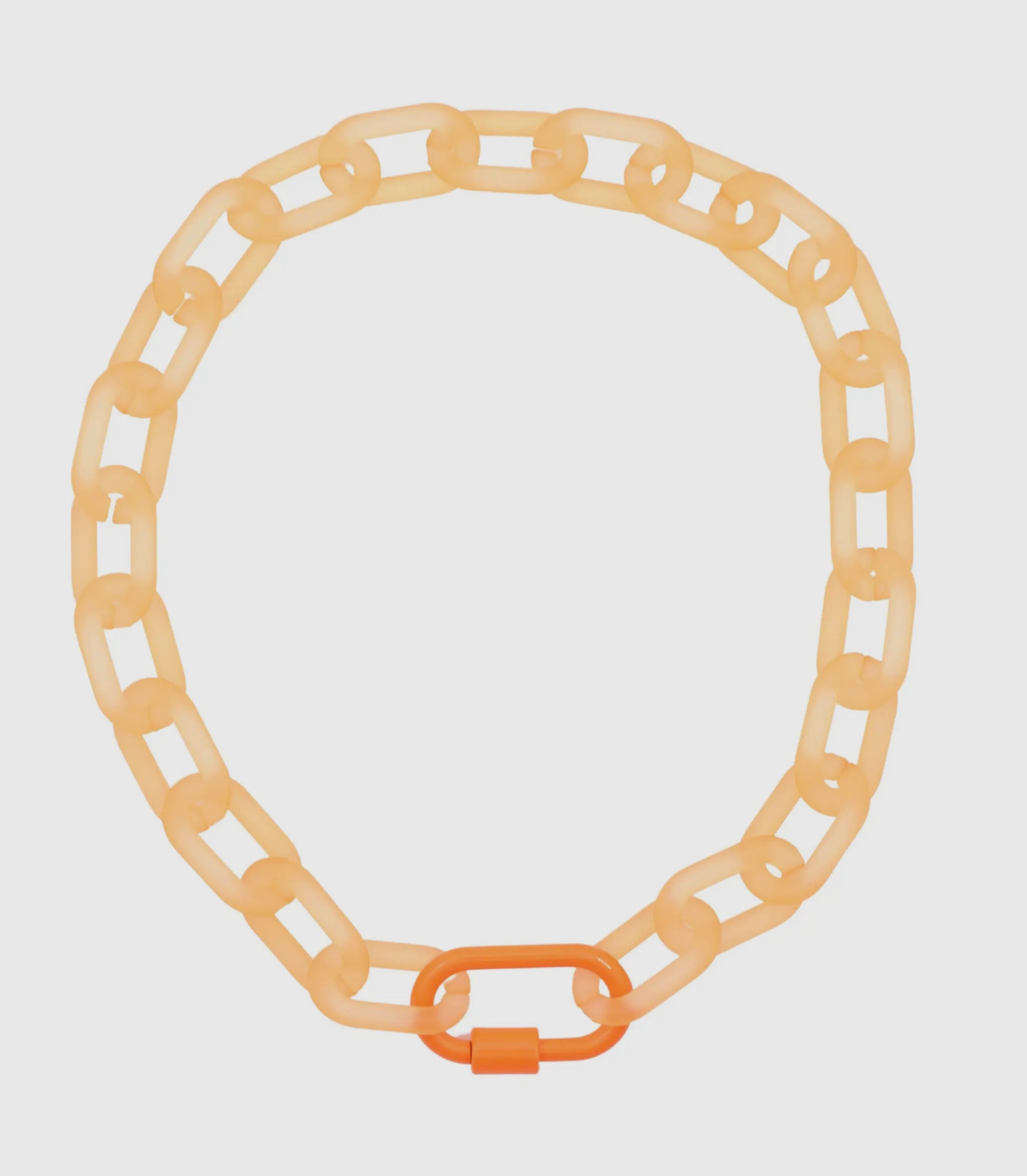 Acrylic Snap Link Necklace w/ Enamel Carabiner Clasp