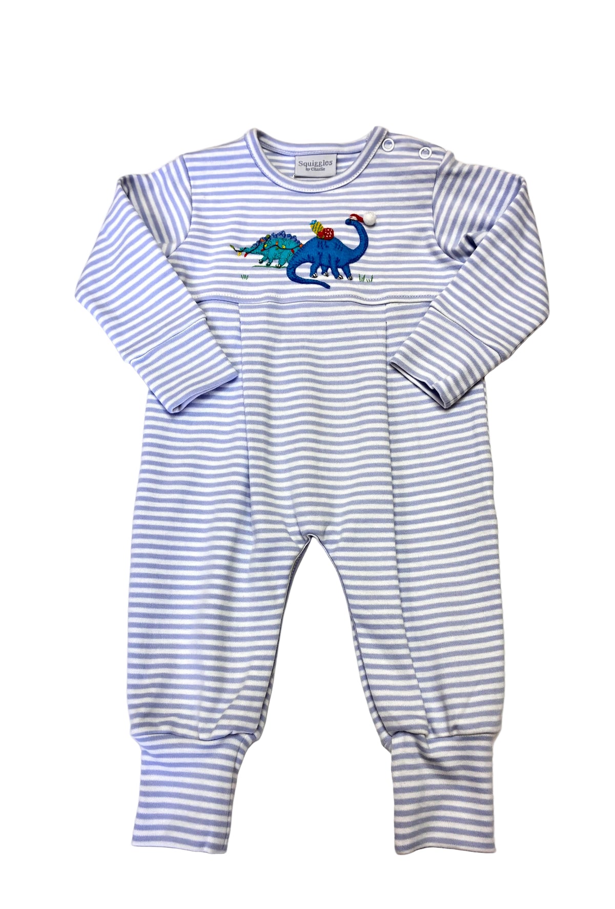 Festive Holiday Dinos Long Sleeve Coverall