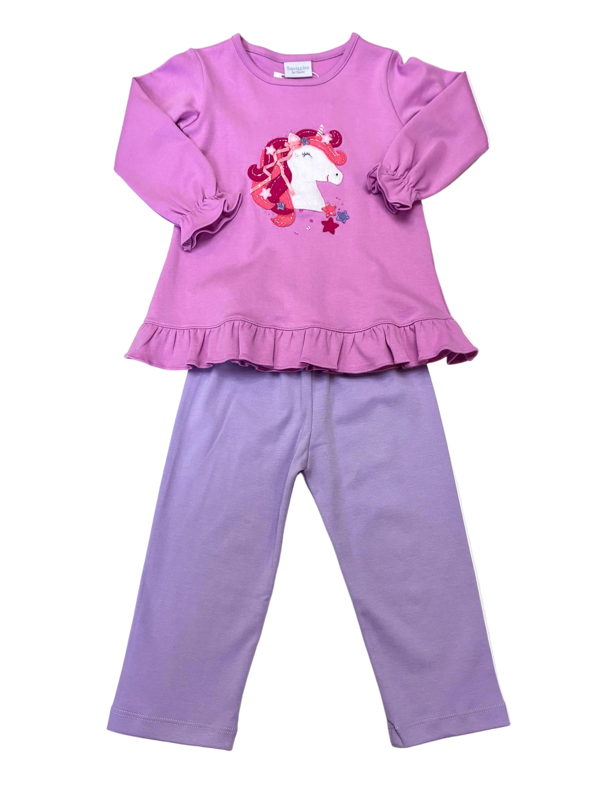Dolly Long Sleeve Unicorn Pant Set