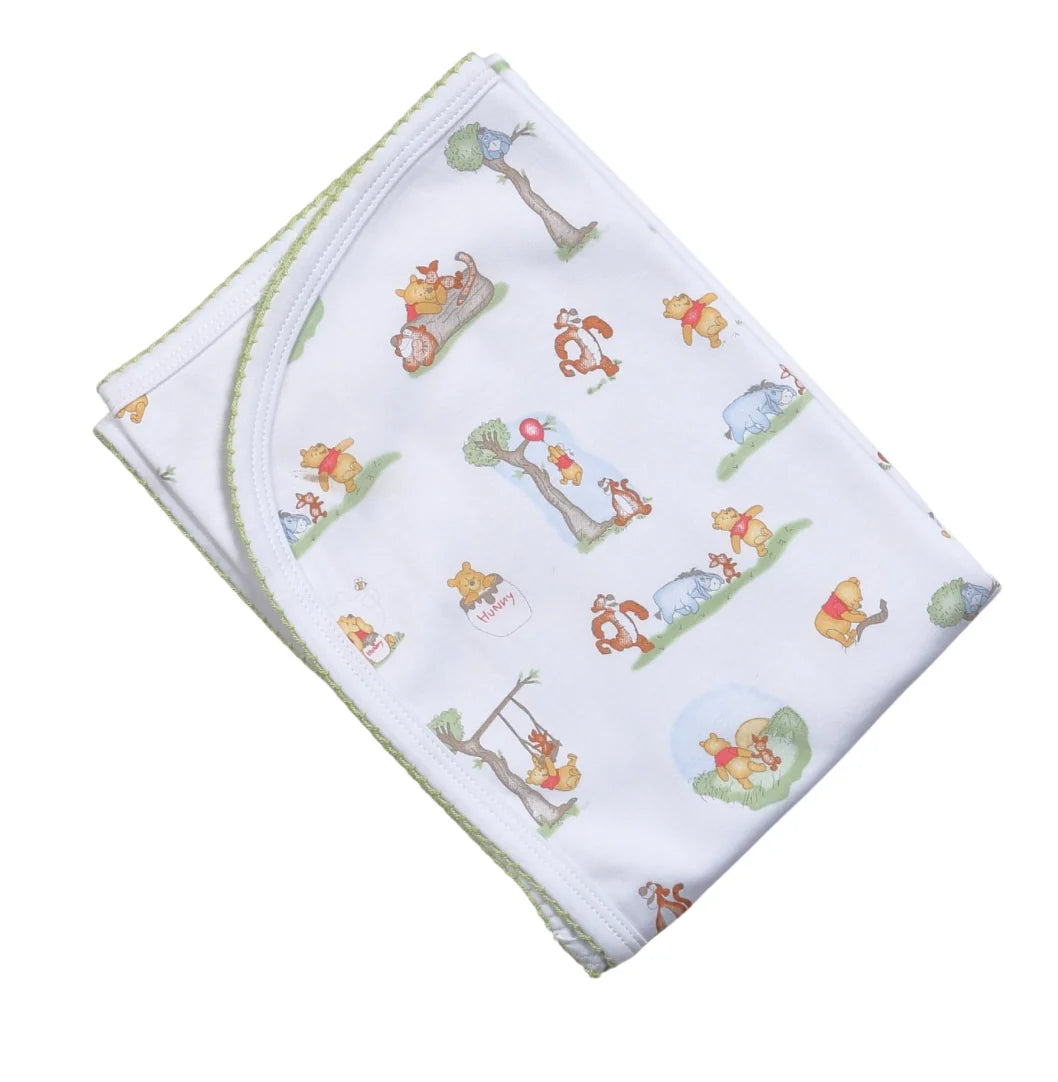Honey Bear Pima Receiving Blanket