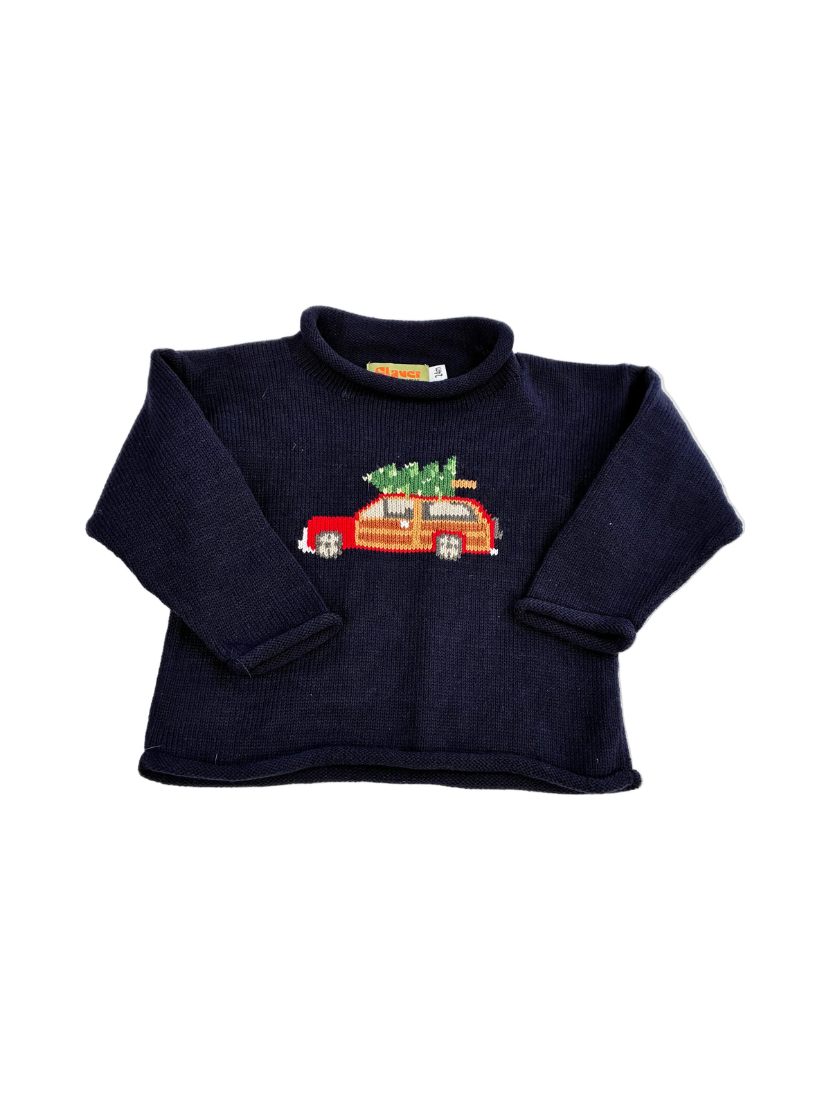 Woody Christmas Tree Roll Neck Sweater