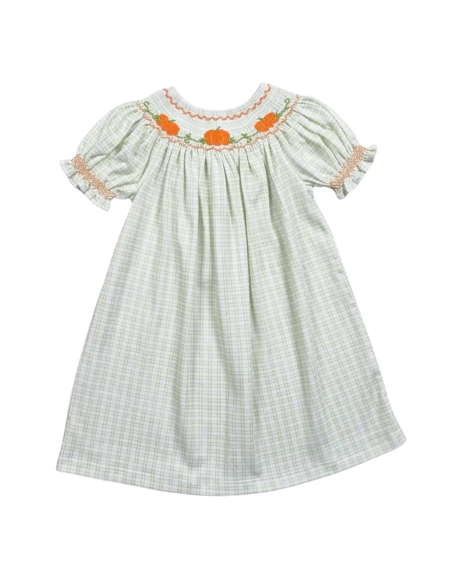 Hand Smocked Pumpkins Dress