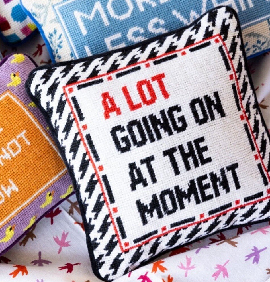 For the ones who know that sometimes, apathy is the ultimate vibe. This pillow is for those who say, ‘I’m pretty sure I don’t care at all,’ because when life gets overwhelming, it’s easier to just shrug it off and keep doing you.
Embroidered and backed in luxe velvet, we've revived a Southern craft with charming sayings that are sure to get a smile.
Measures 11" x 11" - Small pillow, big statement!