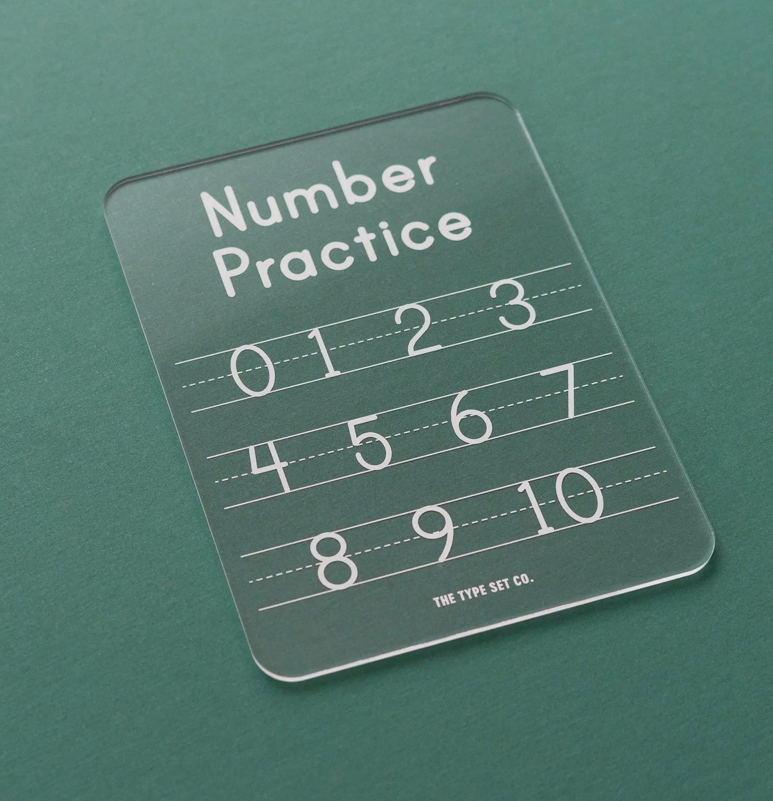 Acrylic Dry-Erase Numbers Tracing Practice Board