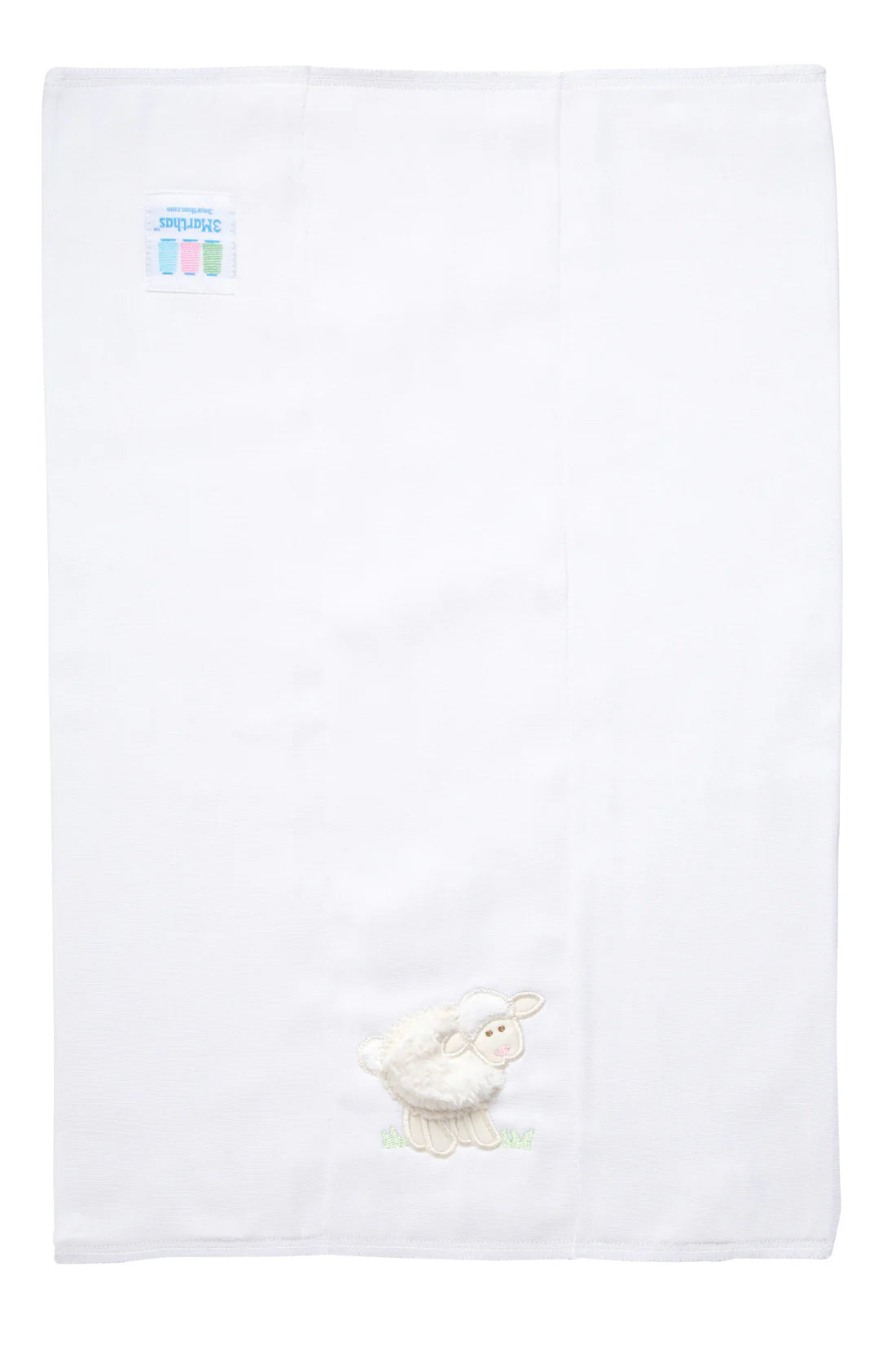 Lamb Appliqué Burp Cloth