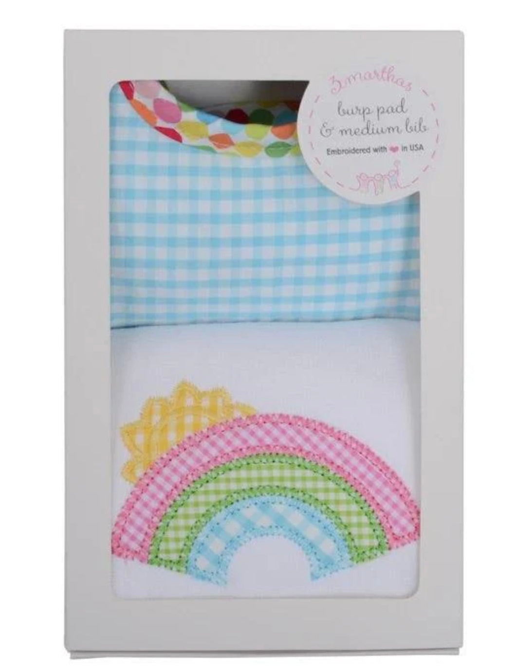 Rainbow Basic Bib & Burp Set