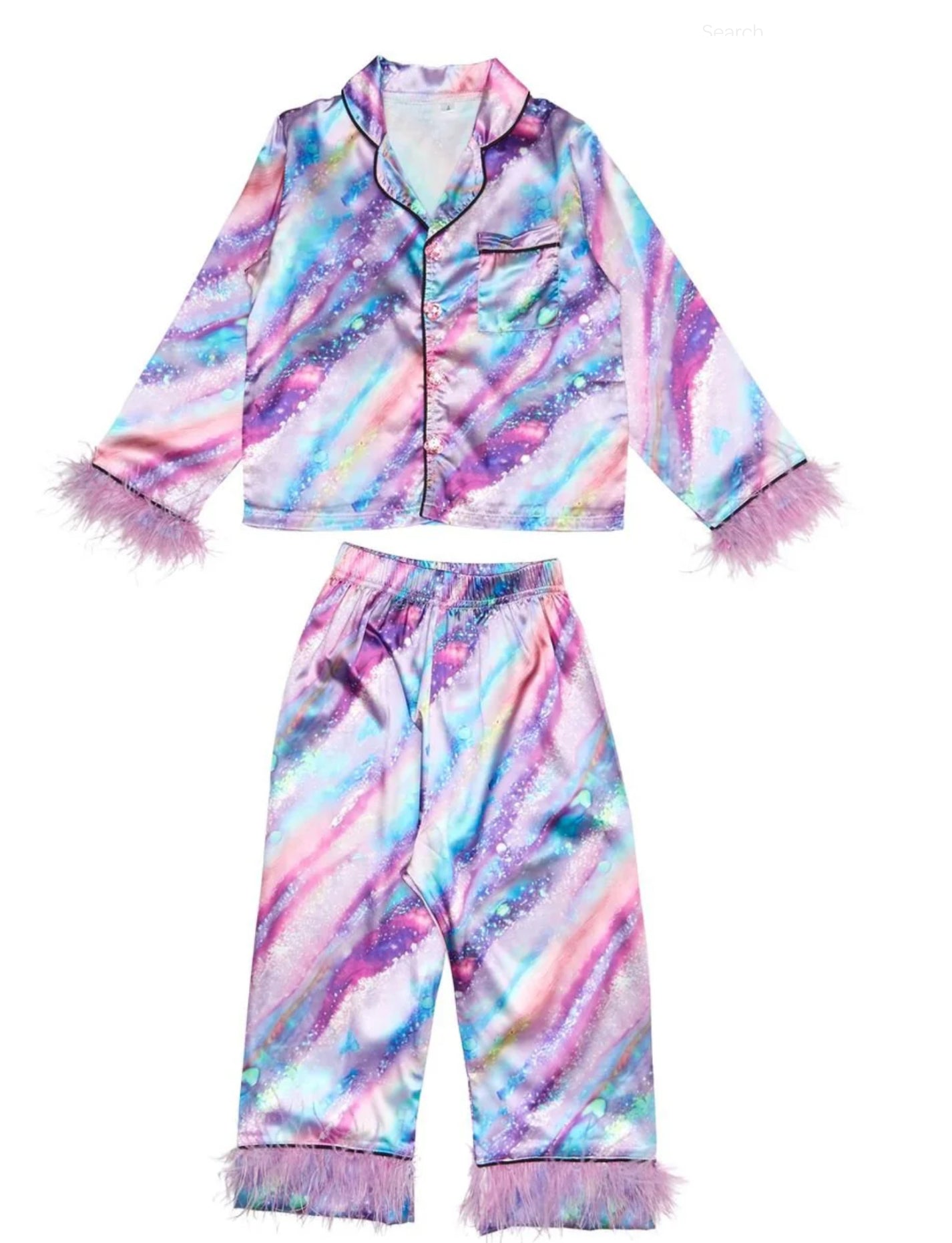 Amethyst Feather Silky Set