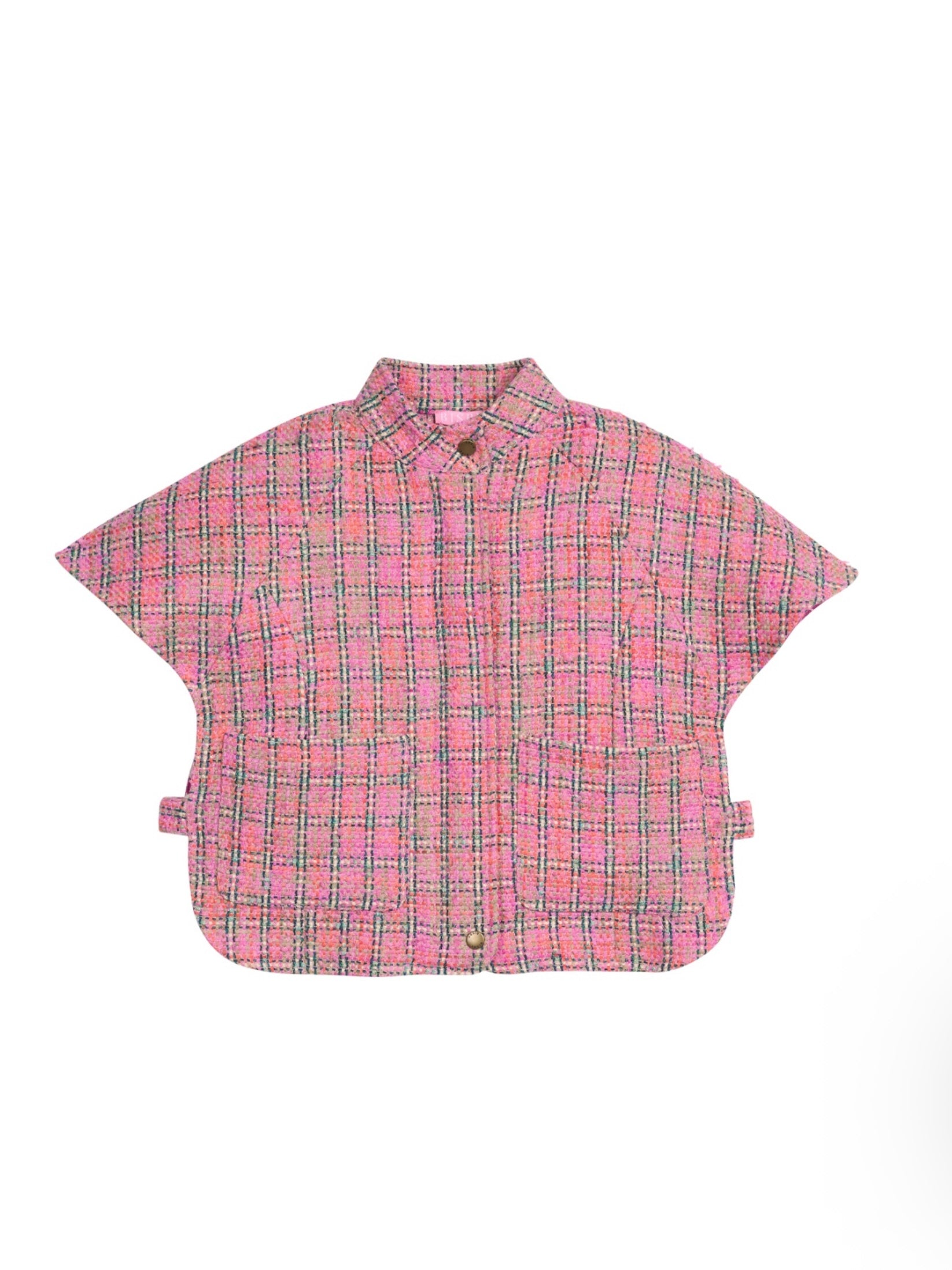 Look and feel fabulous in this chic tweed Cape! Its chic popover silhouette offers cozy layering for autumn, and its soft texture is nothing short of divine.