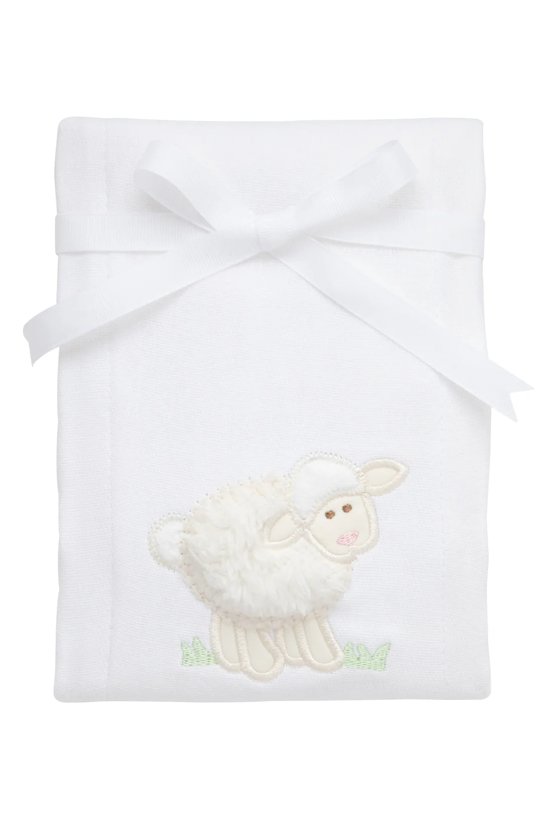 Lamb Appliqué Burp Cloth