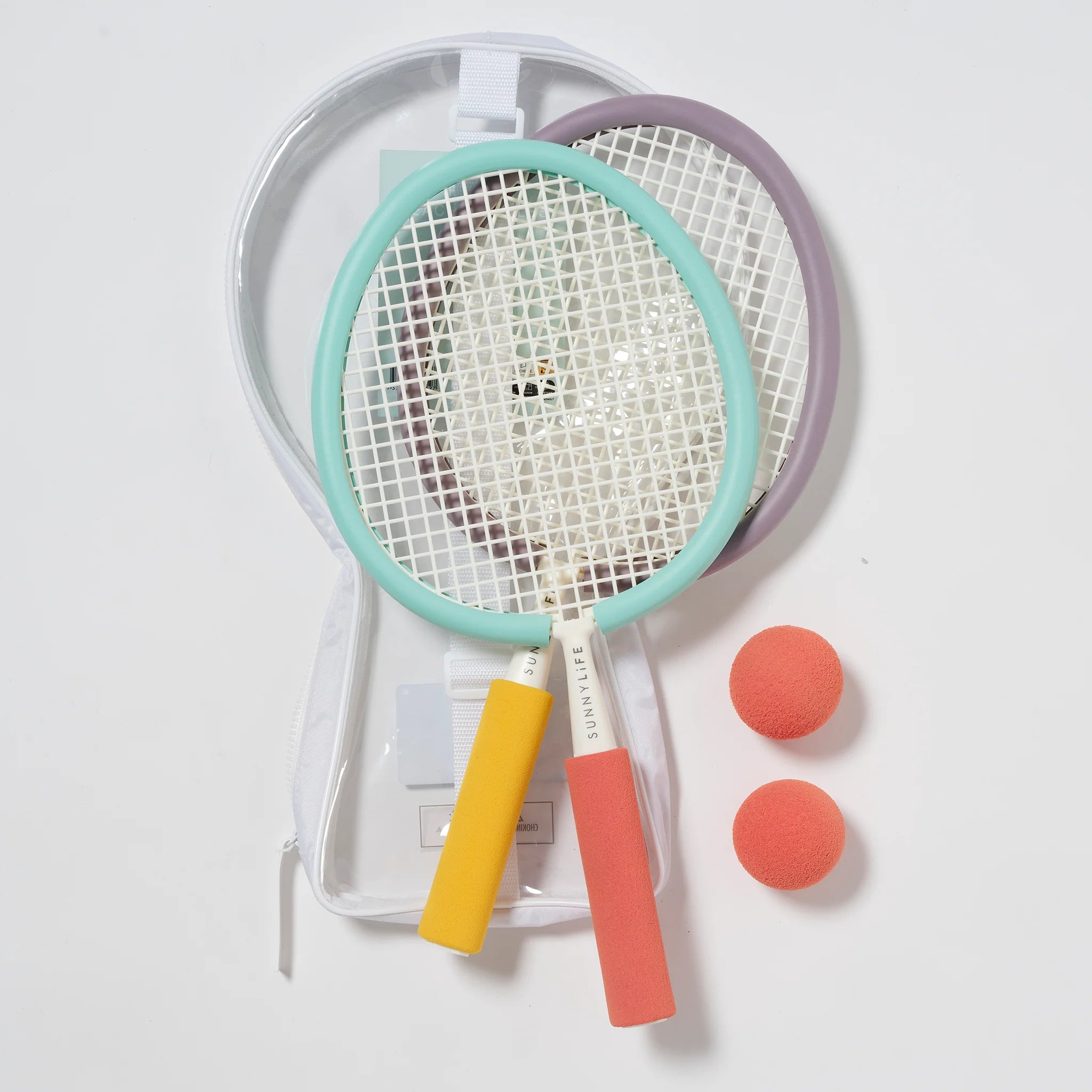 Play the day away with SUNNYLiFE Foam Beach Paddles, hit the seaside, park or garden, and serve up some serious summer fun.
Includes x2 foam bats, x2 balls, and x1 carry case.
Soft, easy-grip foam material.
Lightweight and durable.
