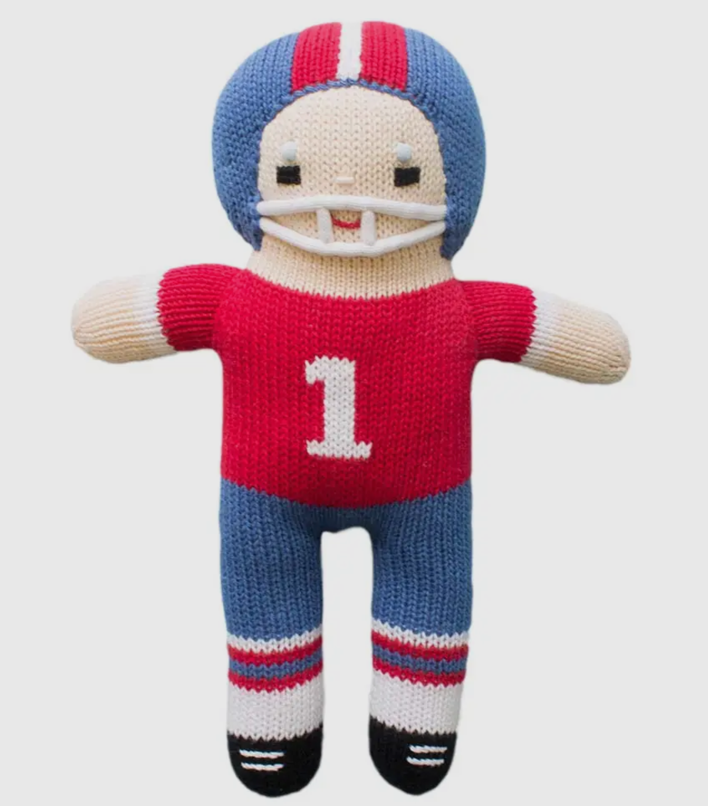 Dee-fense! Dee-fense! Off-ence! Off-ence!
Zubels knit football player dolls are super soft and cuddly!