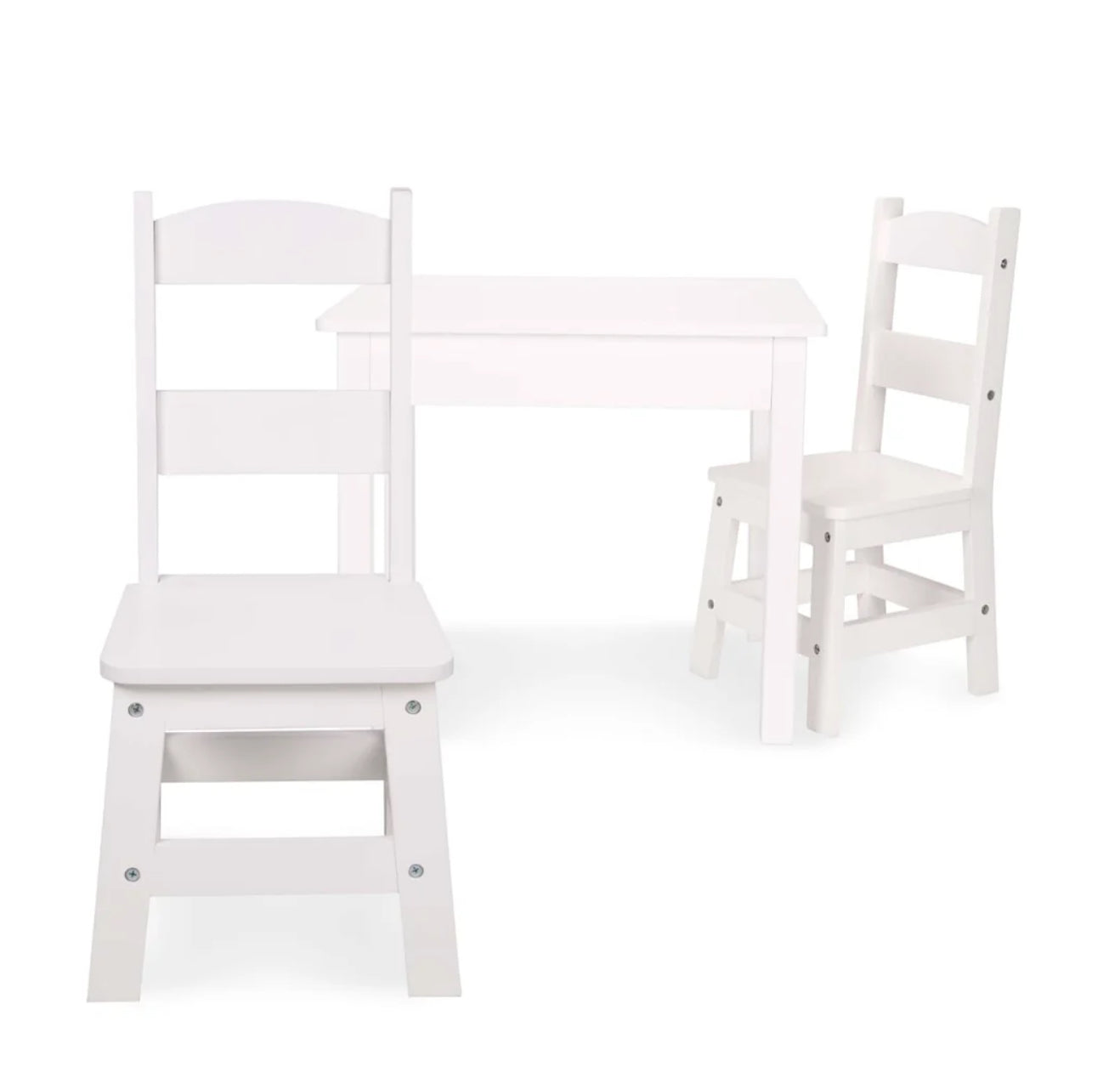 Wooden Table & Chairs - White