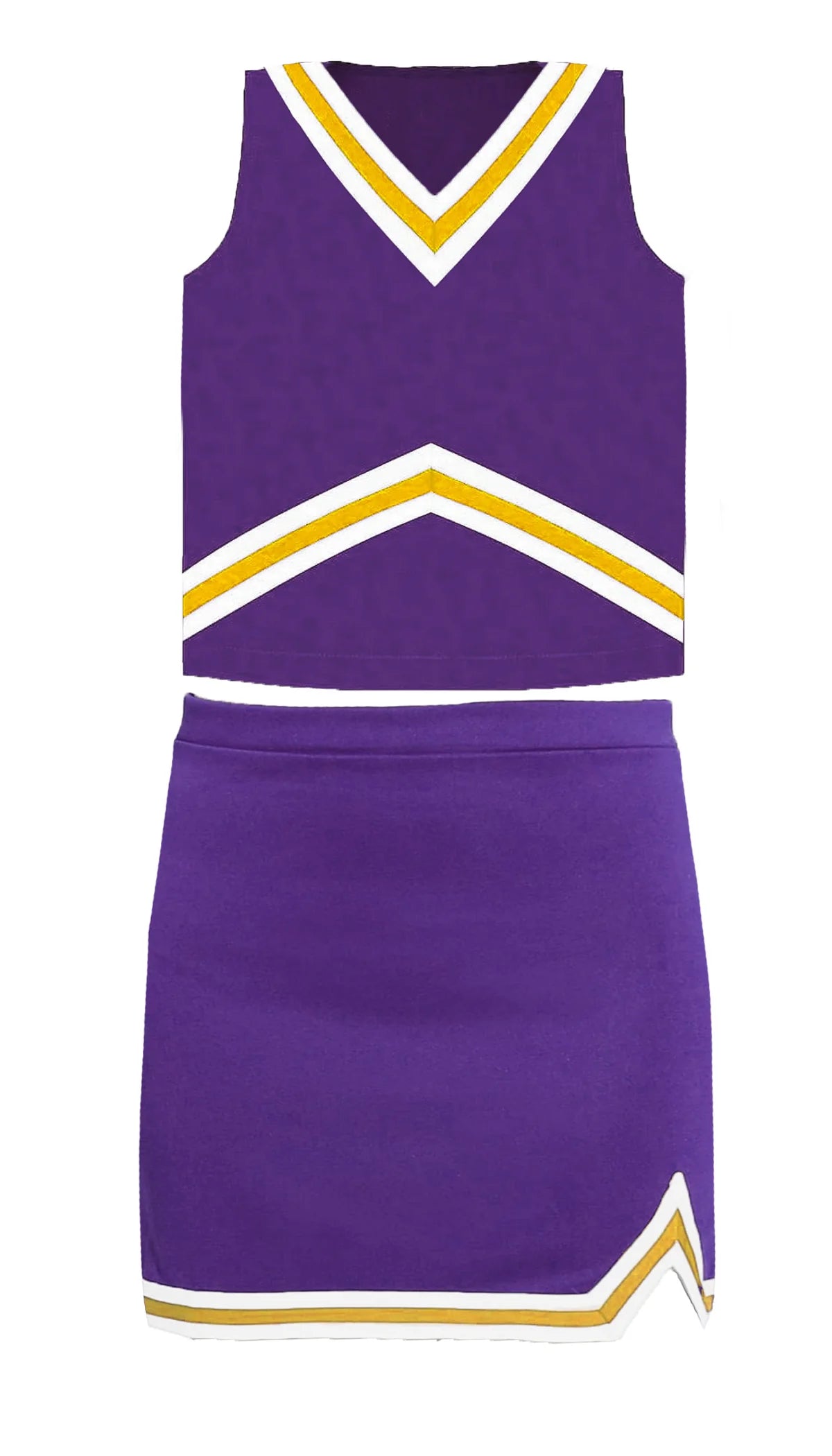 Purple/Gold Gameday Metallic Shimmer Cheer Uniform