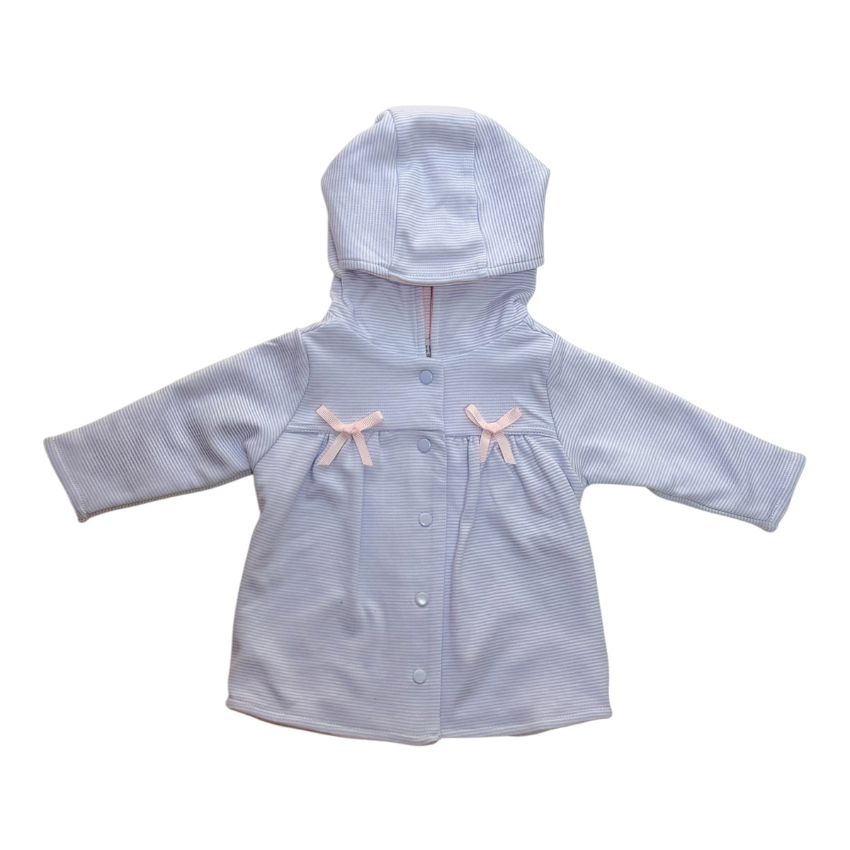 Pink & Blue Stripe Reversible Jacket with Bows