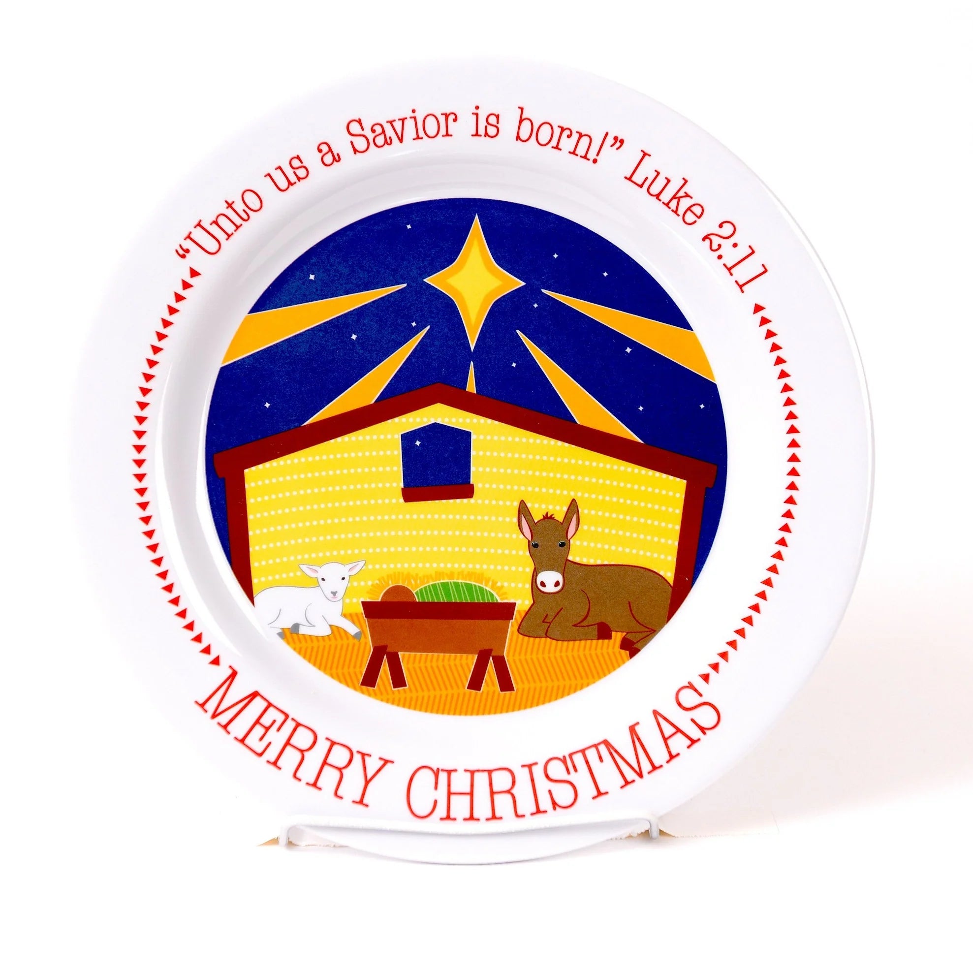 Manger Christmas Plate