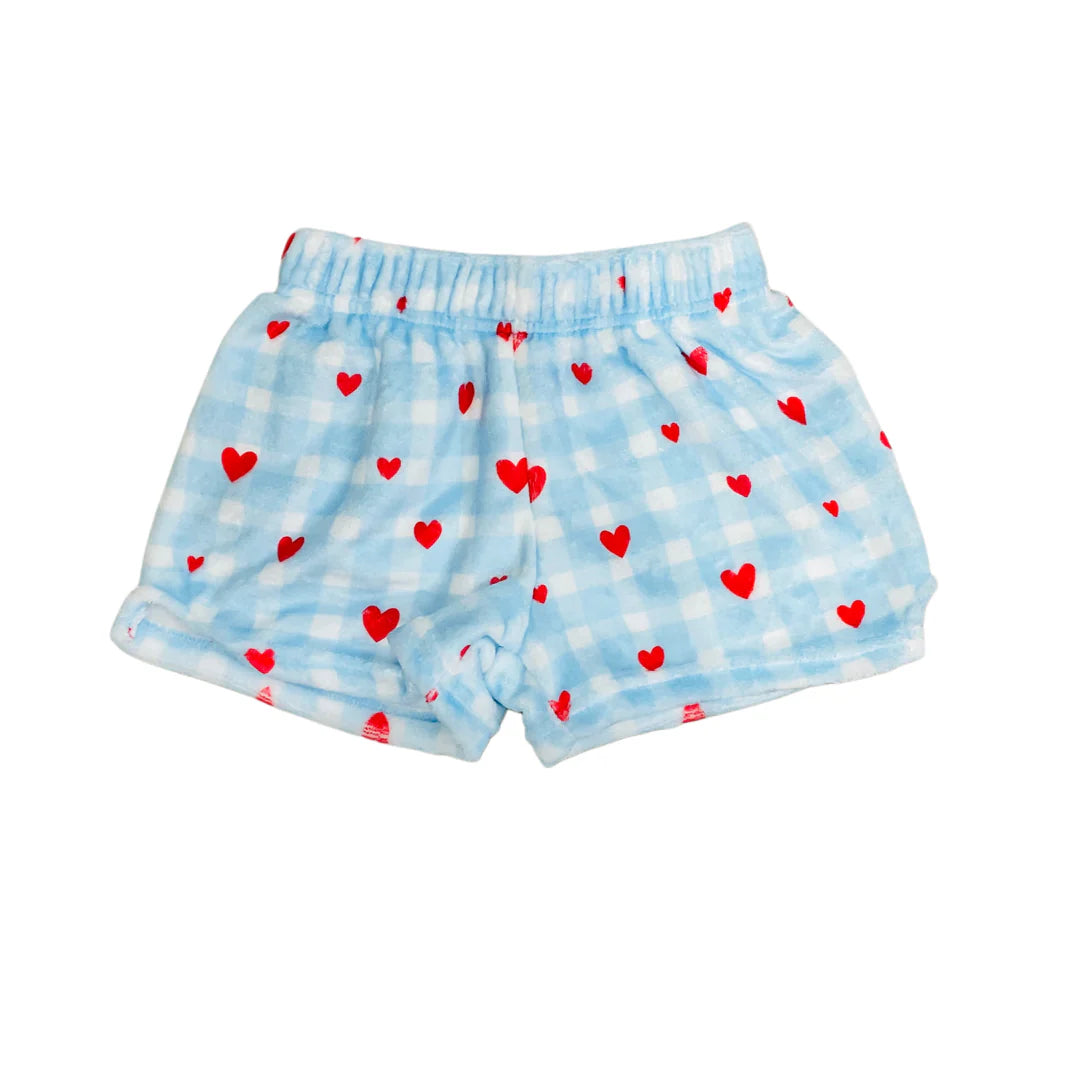 Gingham Hearts Plush Shorts