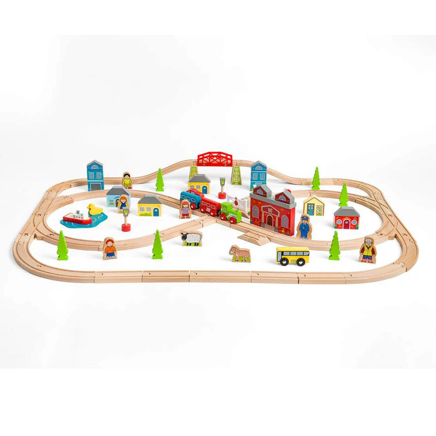 Town and Country Wooden Train Set
