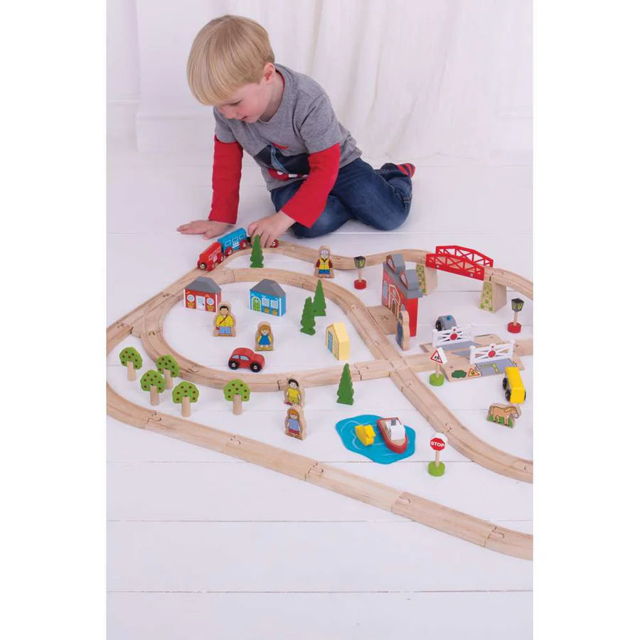 Town and Country Wooden Train Set