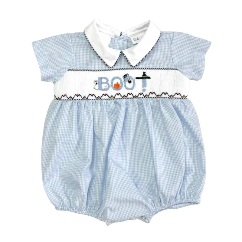 Introducing the Noah Smocked BOO Bubble, perfect for your little one&