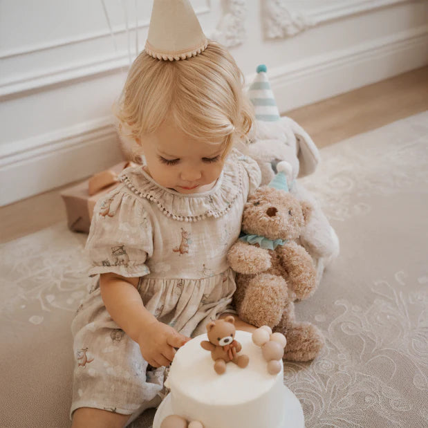Aqua Birthday Bear w/ Gift Box