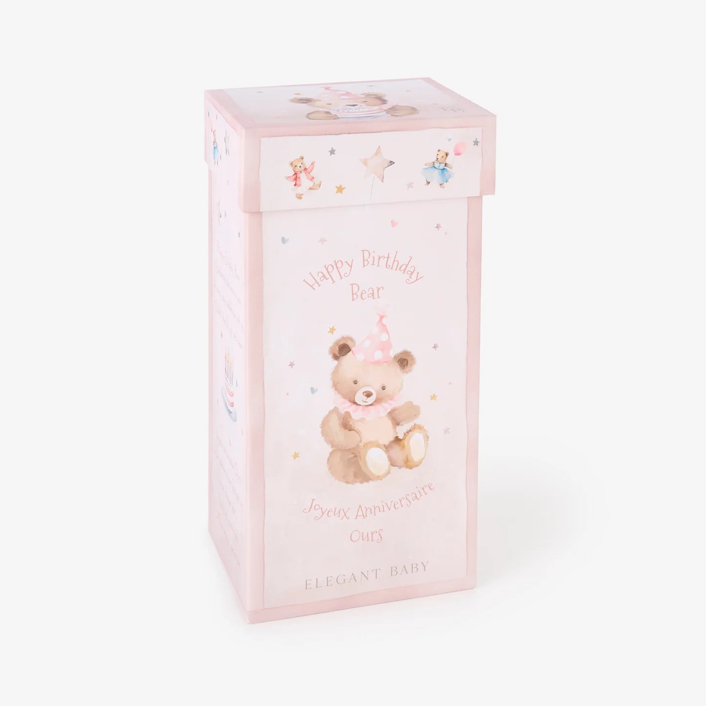 Pink Birthday Bear w/ Gift Box