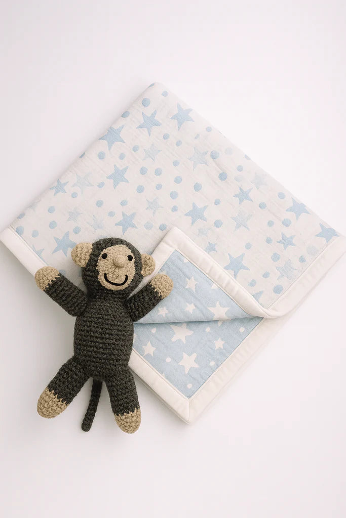 Stars and Dots Baby Blanket