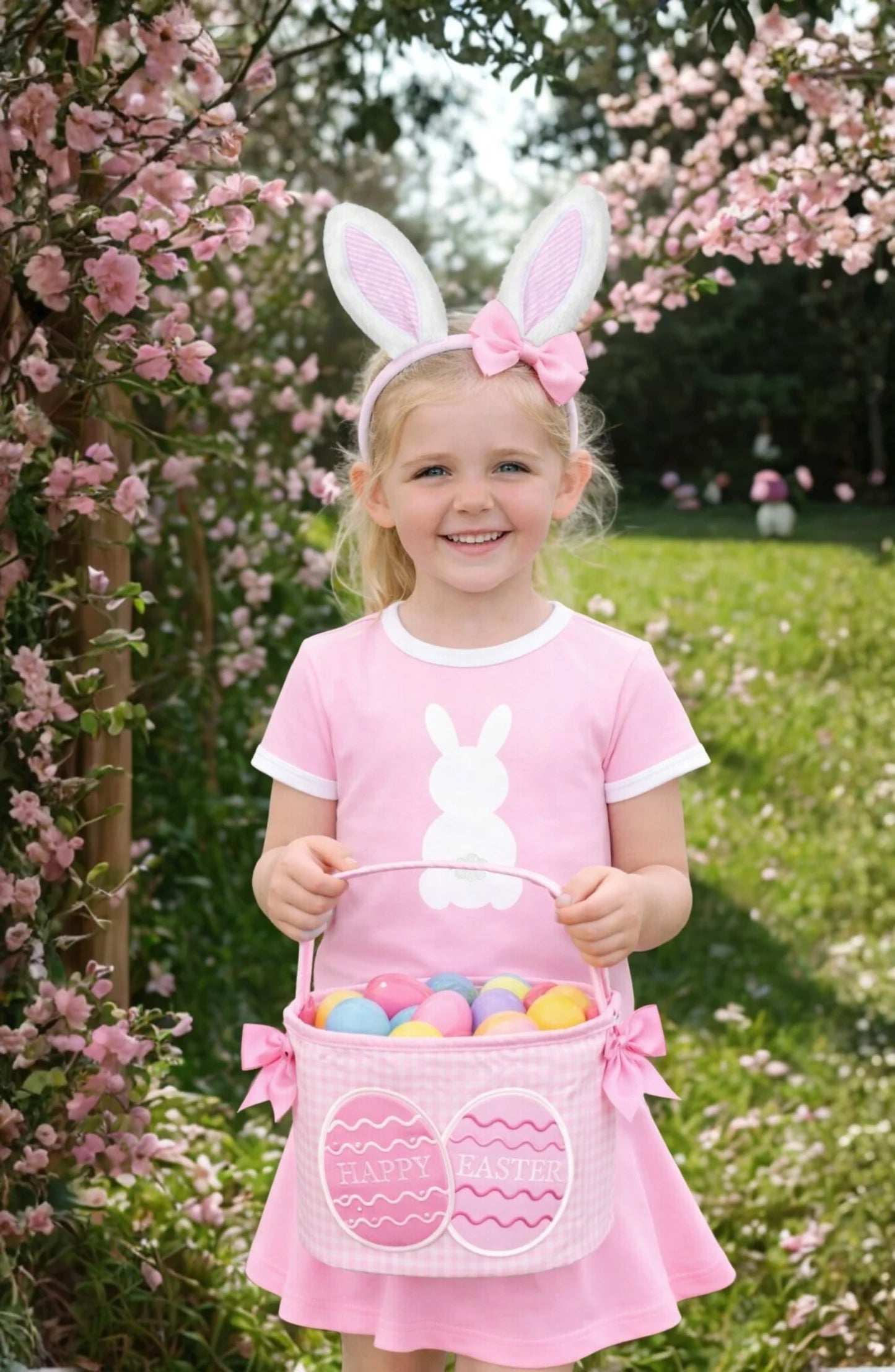 Happy Easter Seersucker Basket