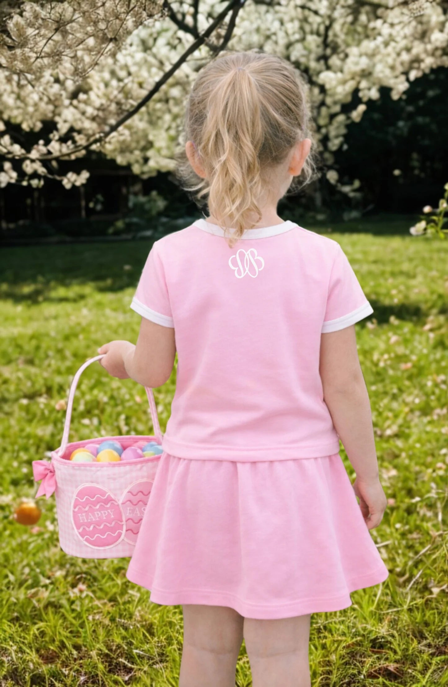 Happy Easter Seersucker Basket