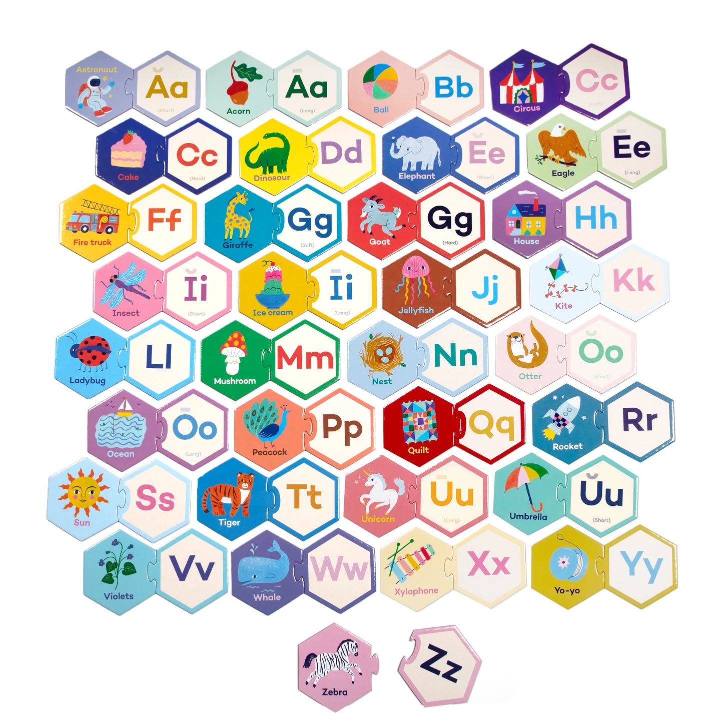 Alphabet Hexagon PuzzPairs