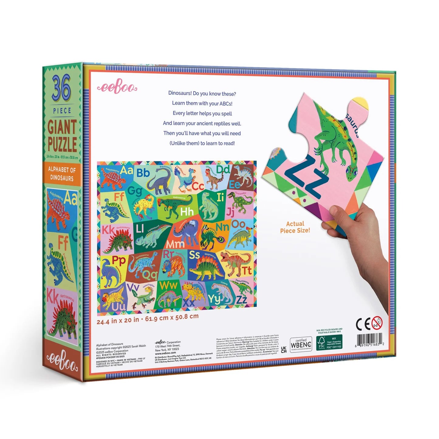 Alphabet of Dinosaurs Giant Puzzle