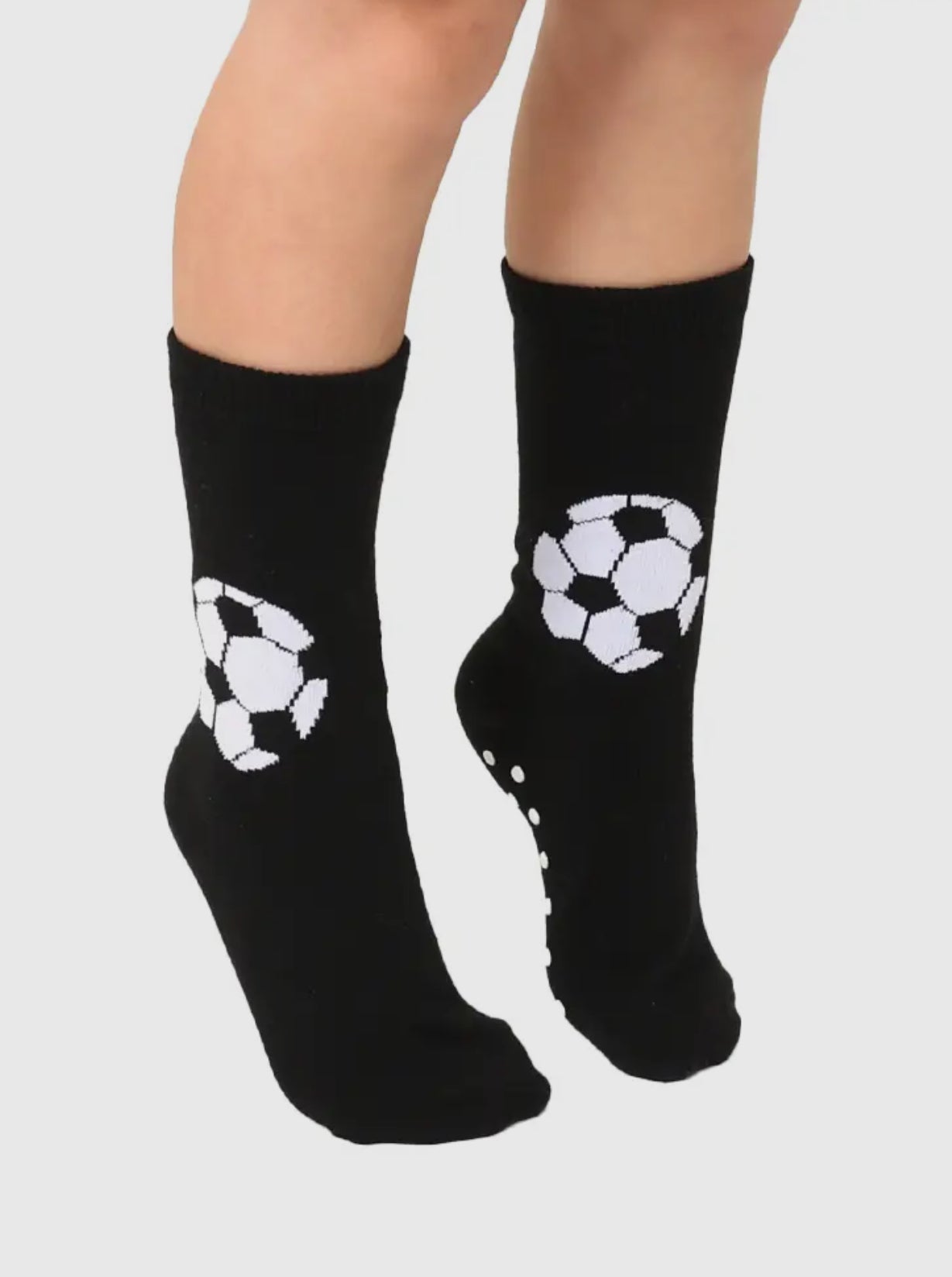 3D Packaged Crew Socks - Soccer Ball - Black