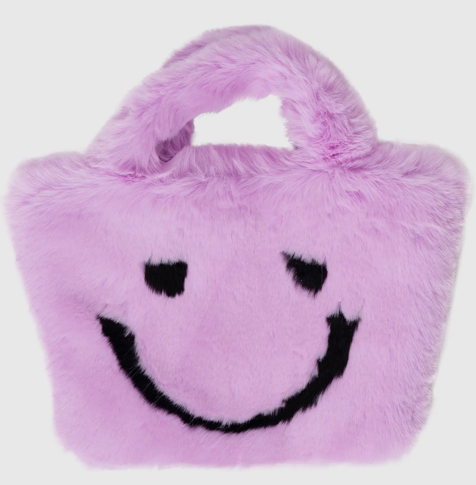 Fuzzy Smiley Face Purse