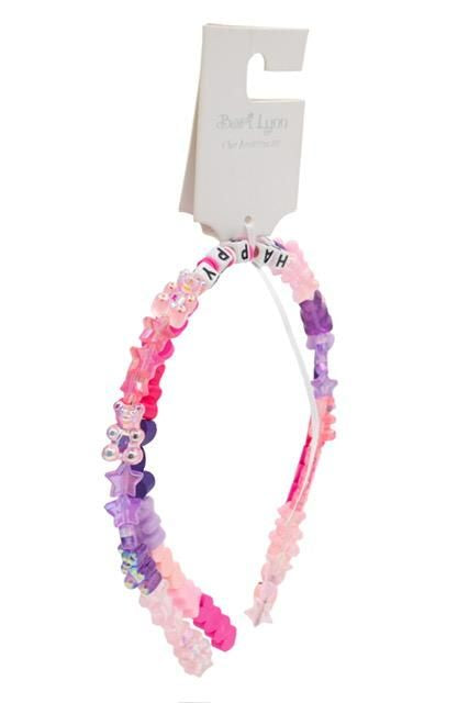 Happy & Love 2 Pack Charm Thin Headband Set