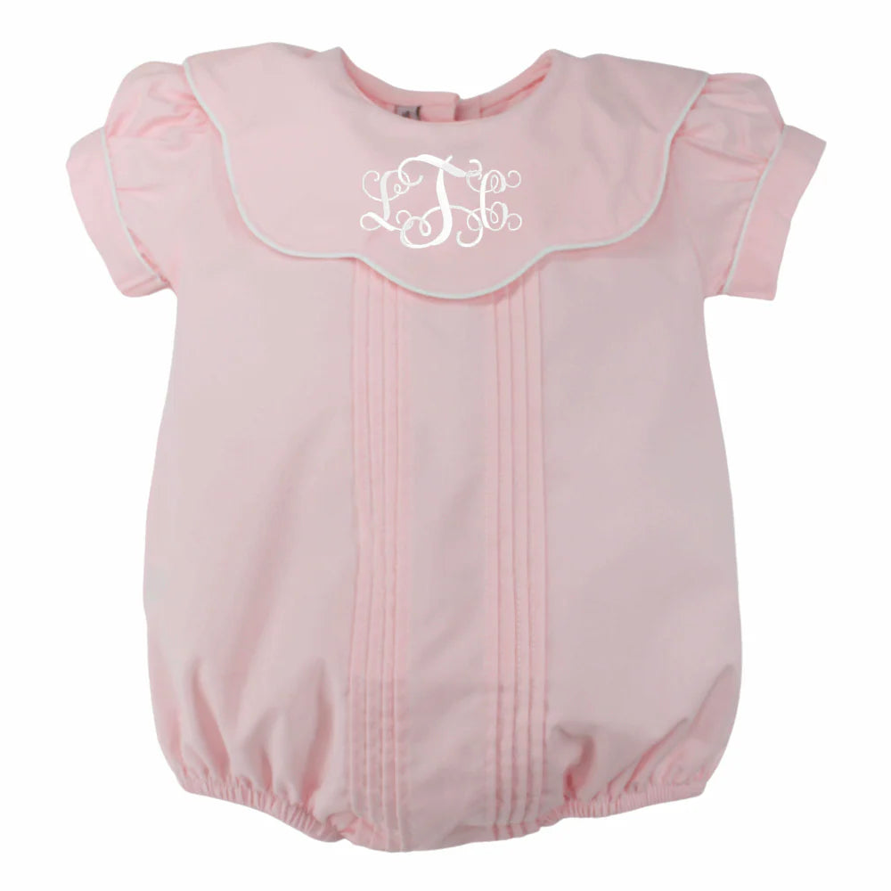 Pink Scalloped Bib Collar Bubble