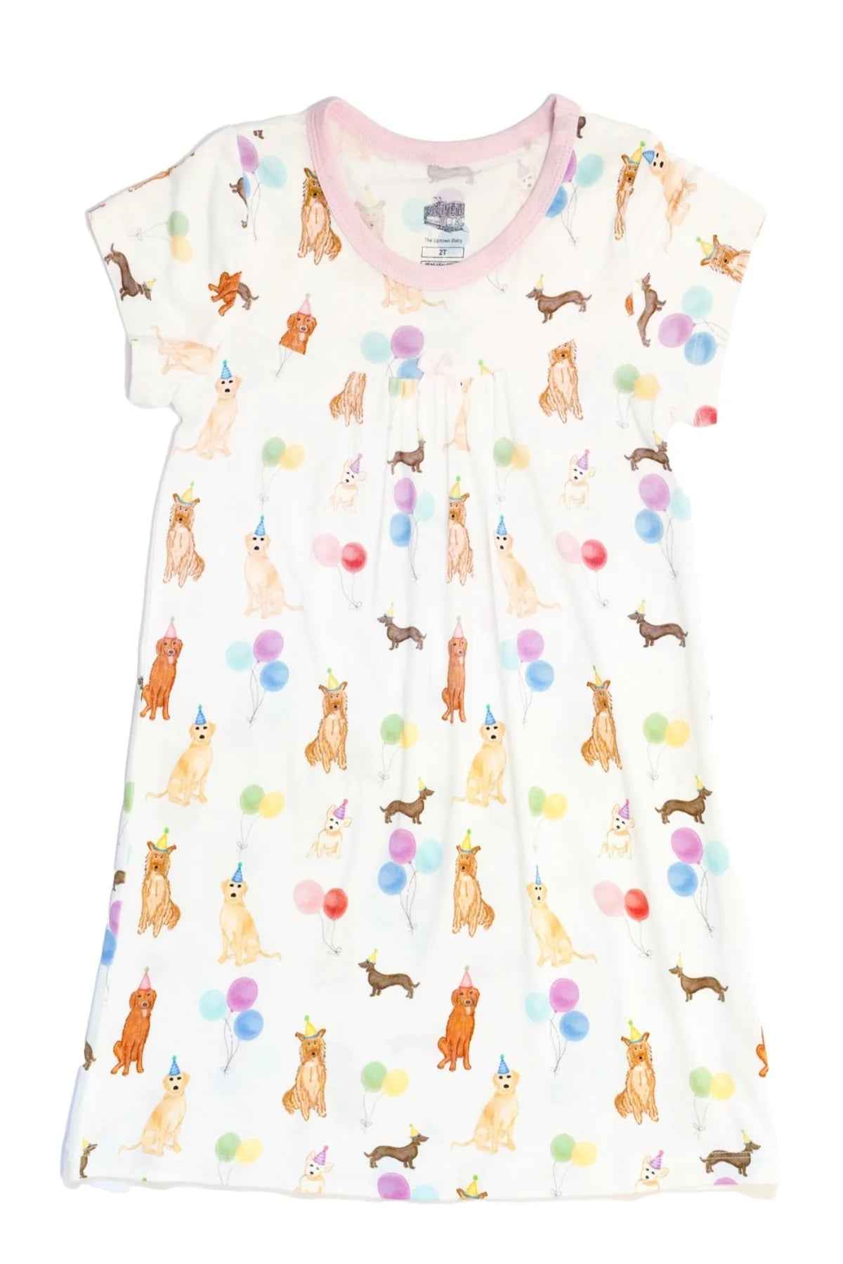 Pink Party Dogs Bamboo Dress