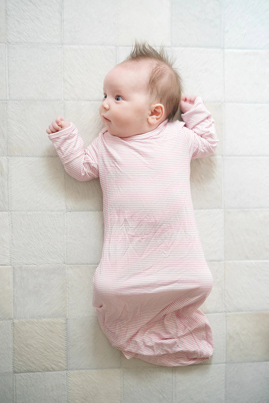 Mini-Stripe Newborn Gown