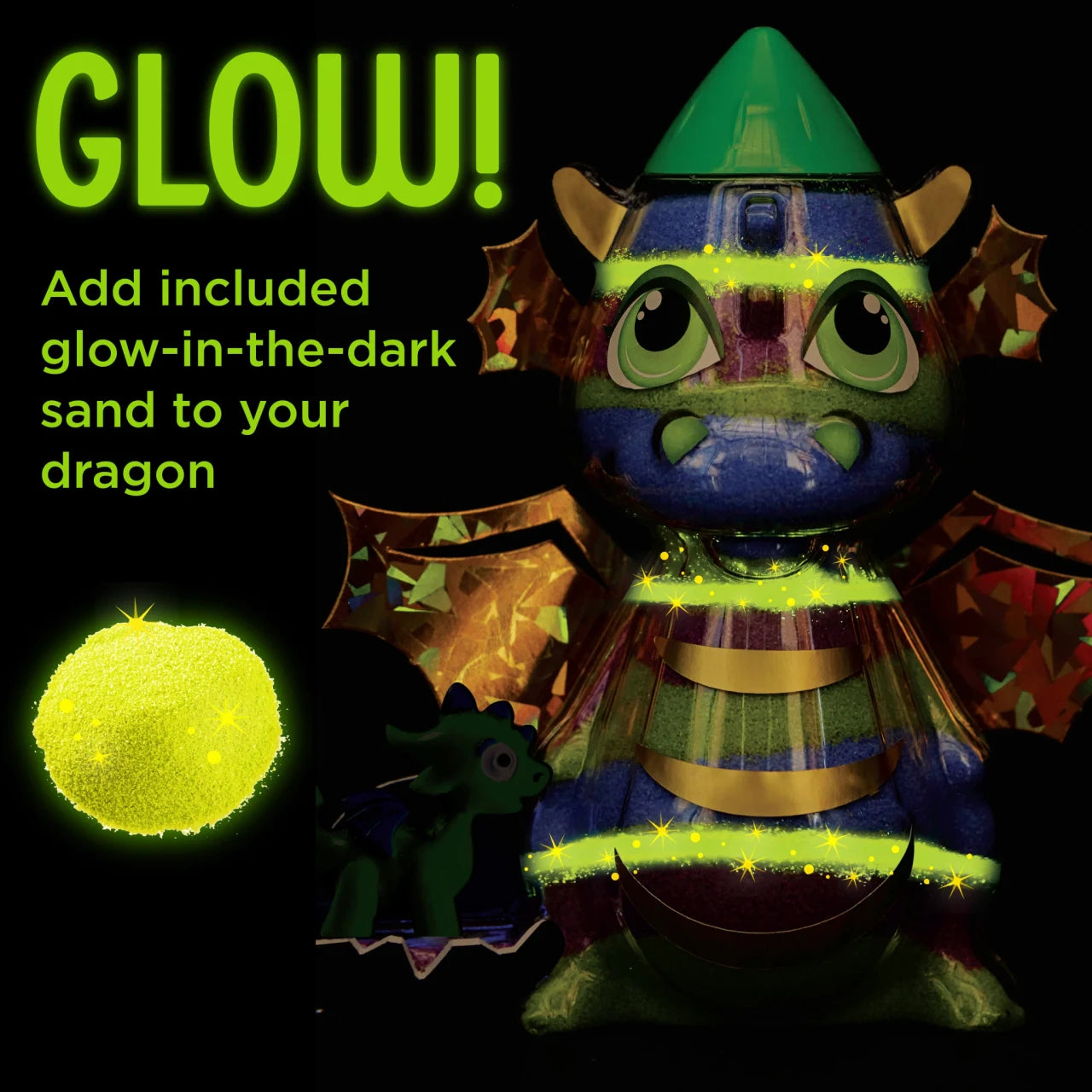 Glow in the Dark Sand Art Dragon