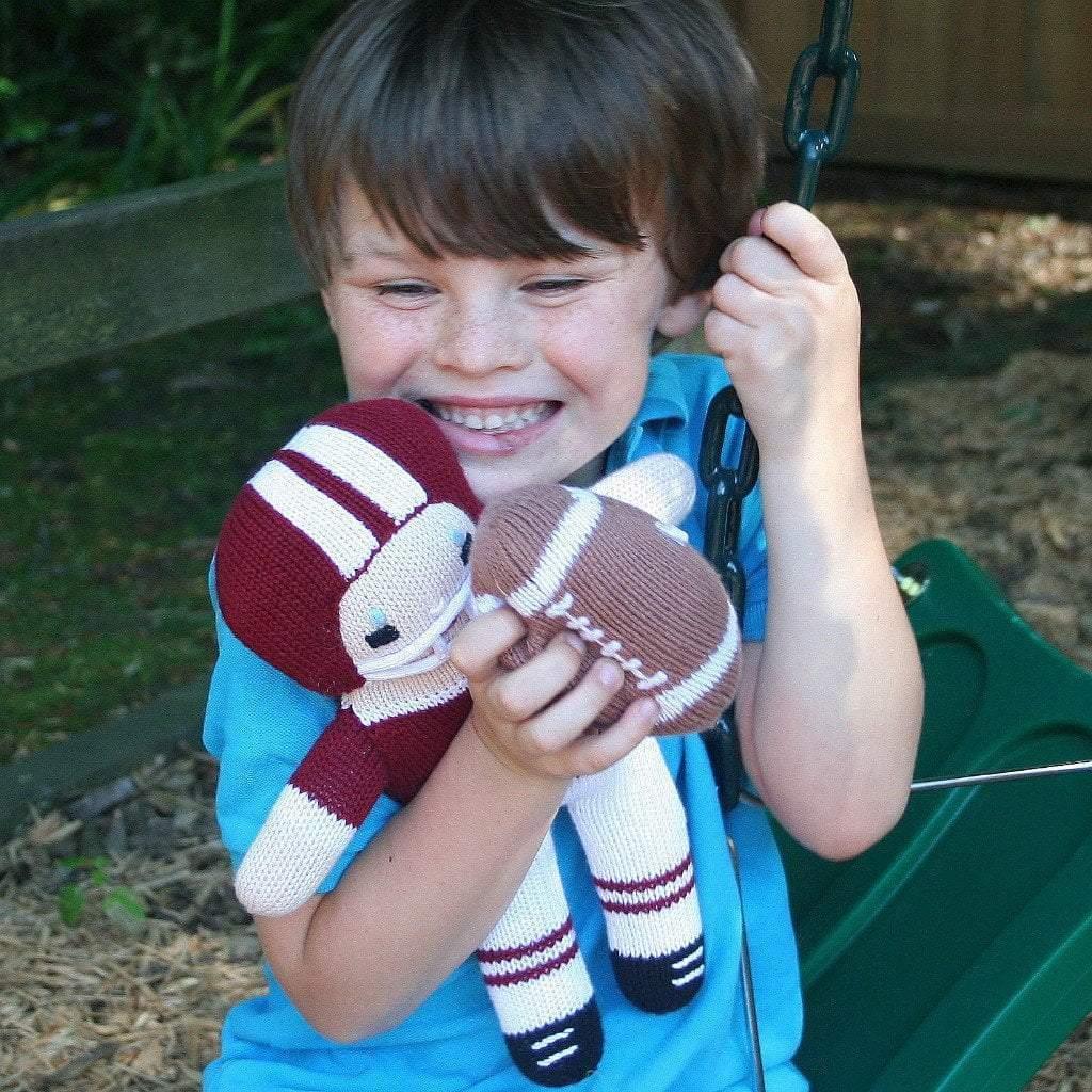 Phil the Football Knit Rattle 5"