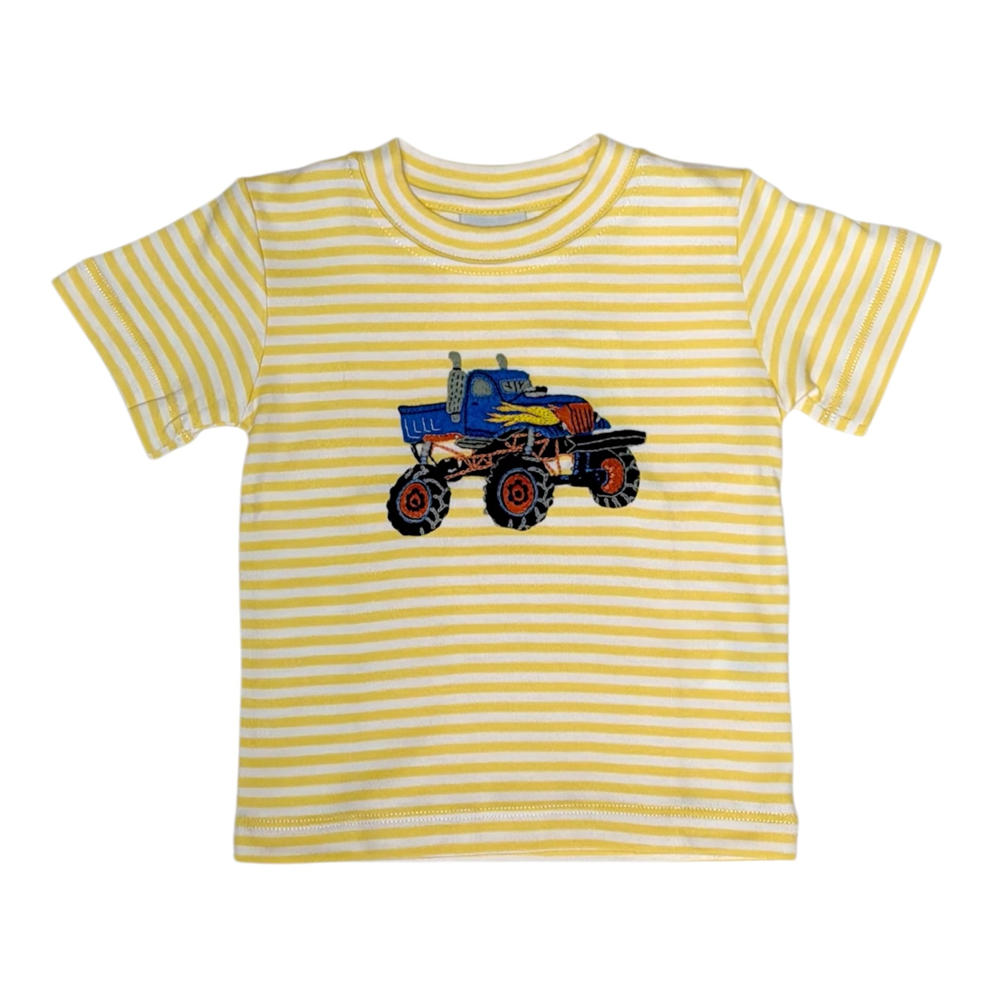 Monster Truck Yellow Stripe Top