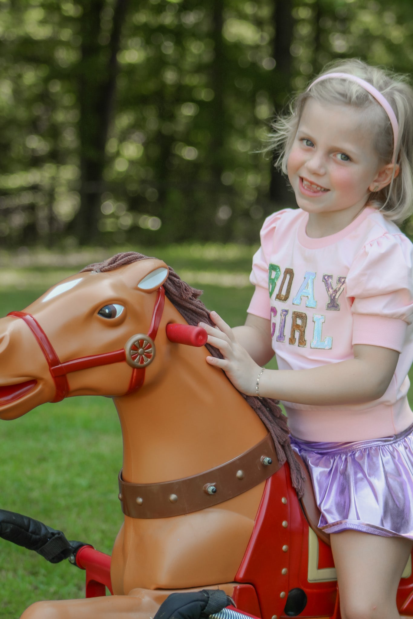 BDAY Girl Sequin Patch Top
