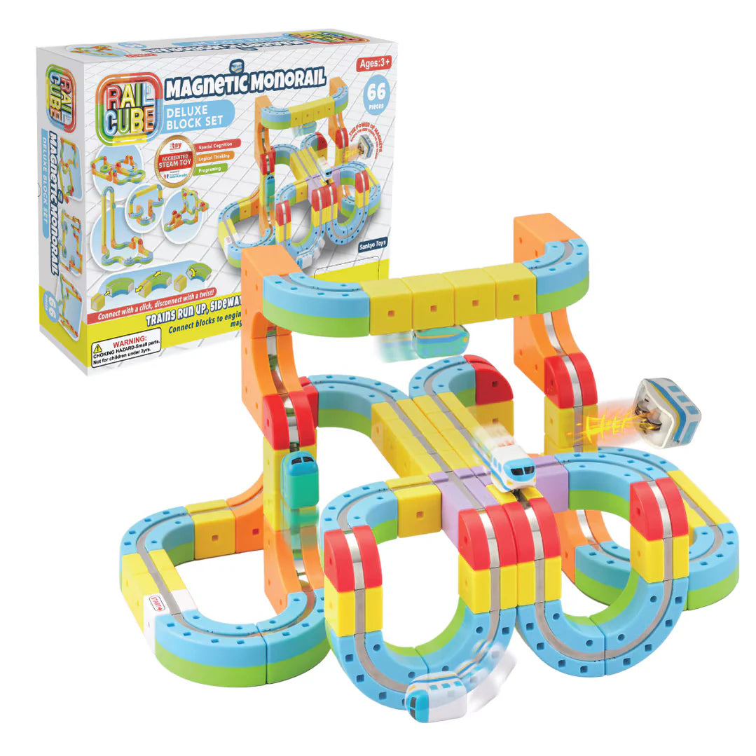 Rail Cube: Magnetic Monorail Deluxe Set