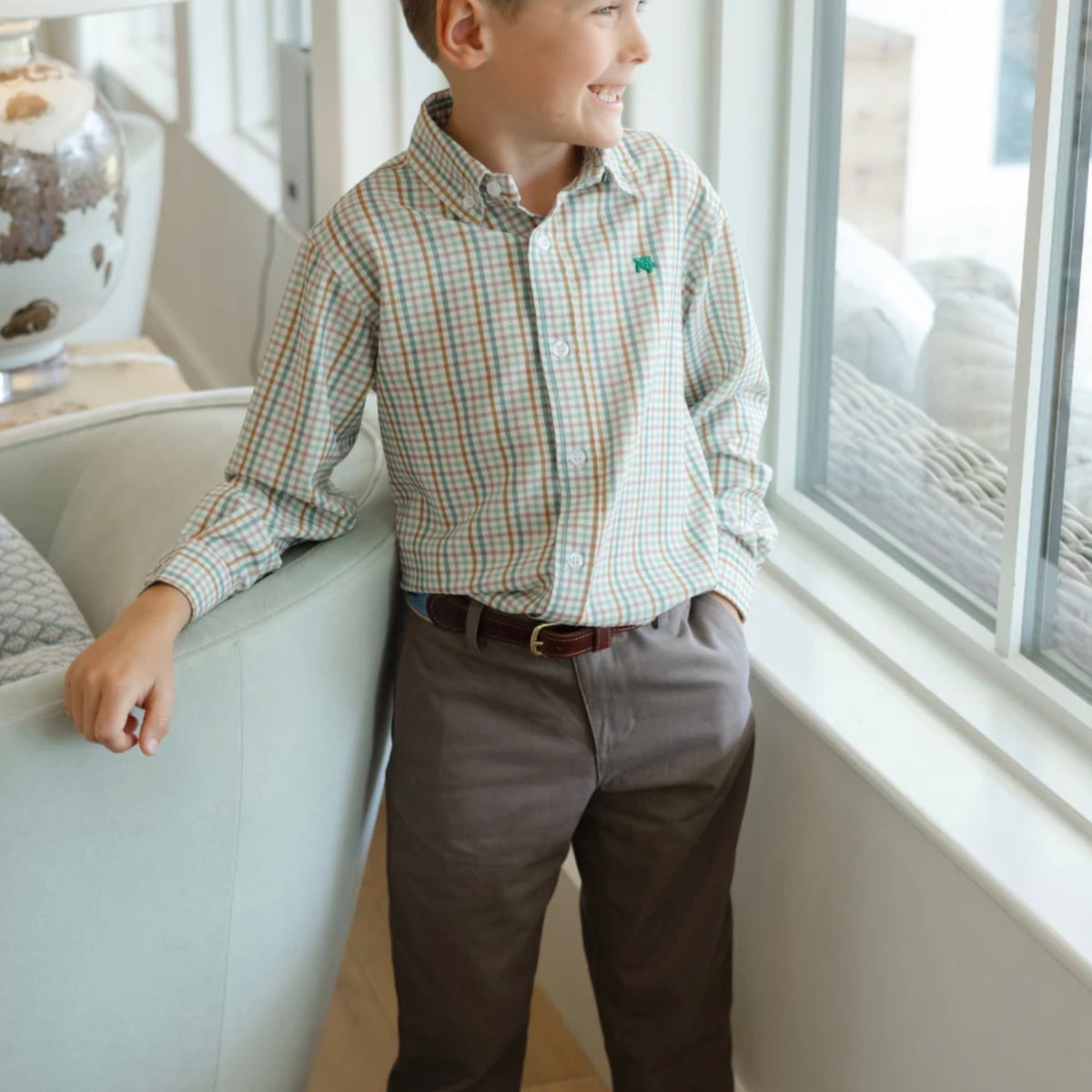 Performance Roscoe Button Down Shirt - Acorn Plaid