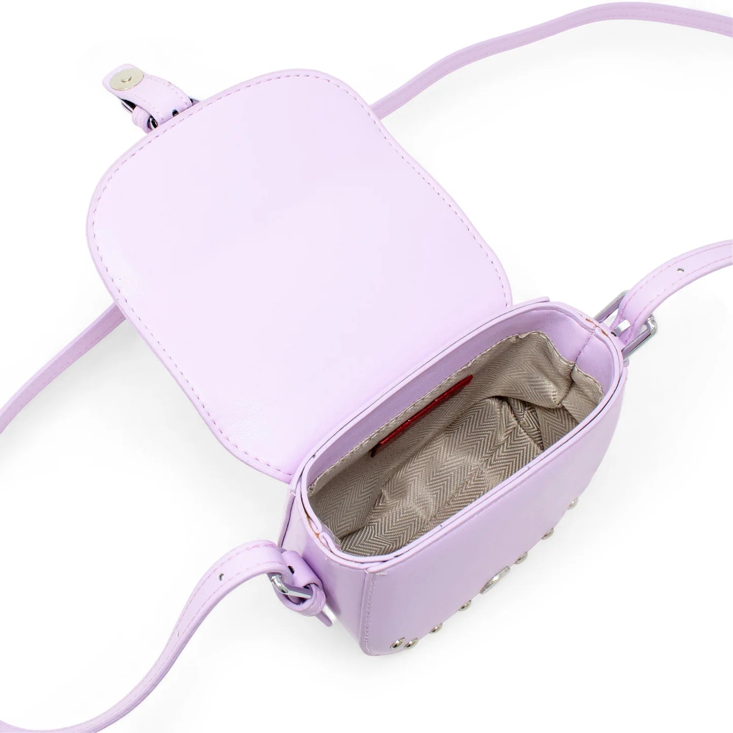 Saddle Stud Handbag - Purple